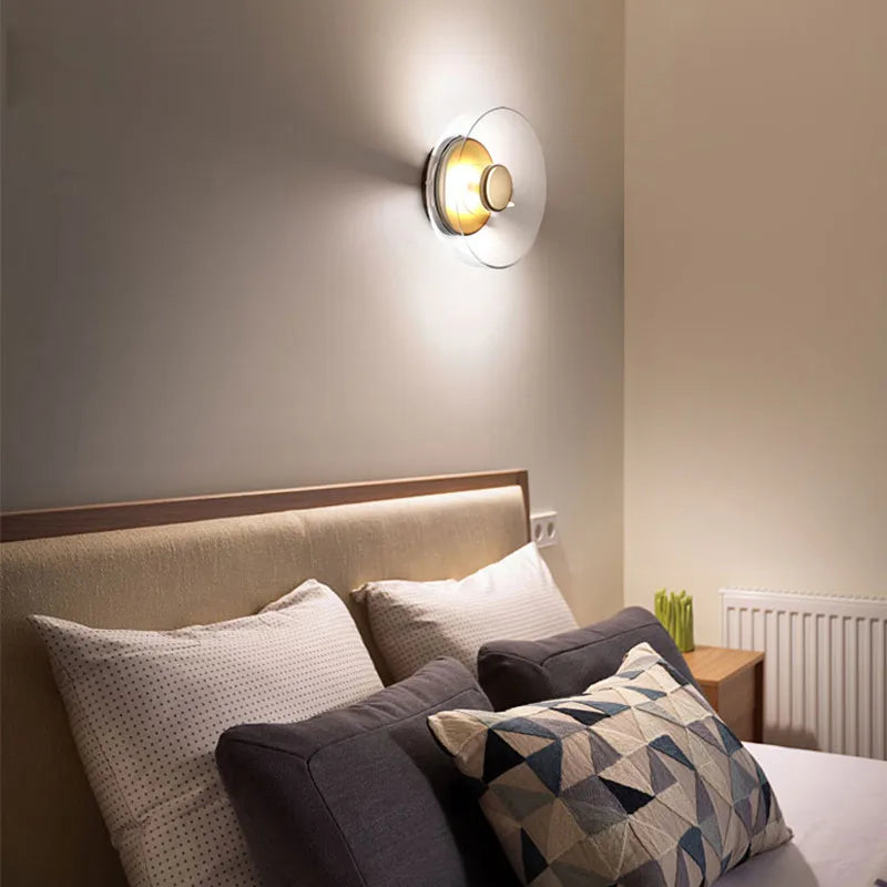 Afralia™ Nordic Glass Wall Lamp LED Sconce Light for Living & Bedroom