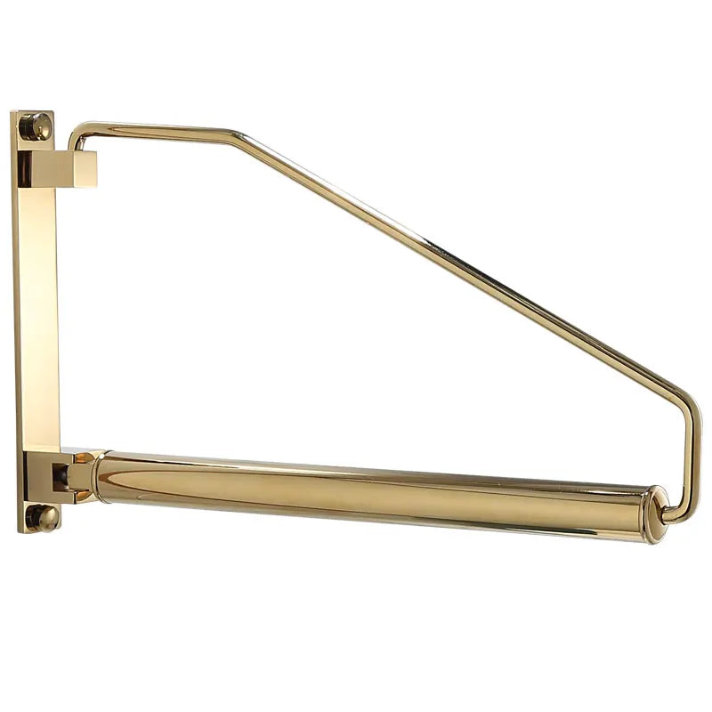 Afralia™ Brass Gold Wall Clothing Hanger Holder Organizer Rack for Folding Drying