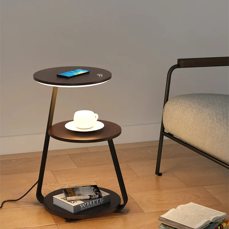 Afralia™ Smart Lamp with Wireless Charging and Side Storage