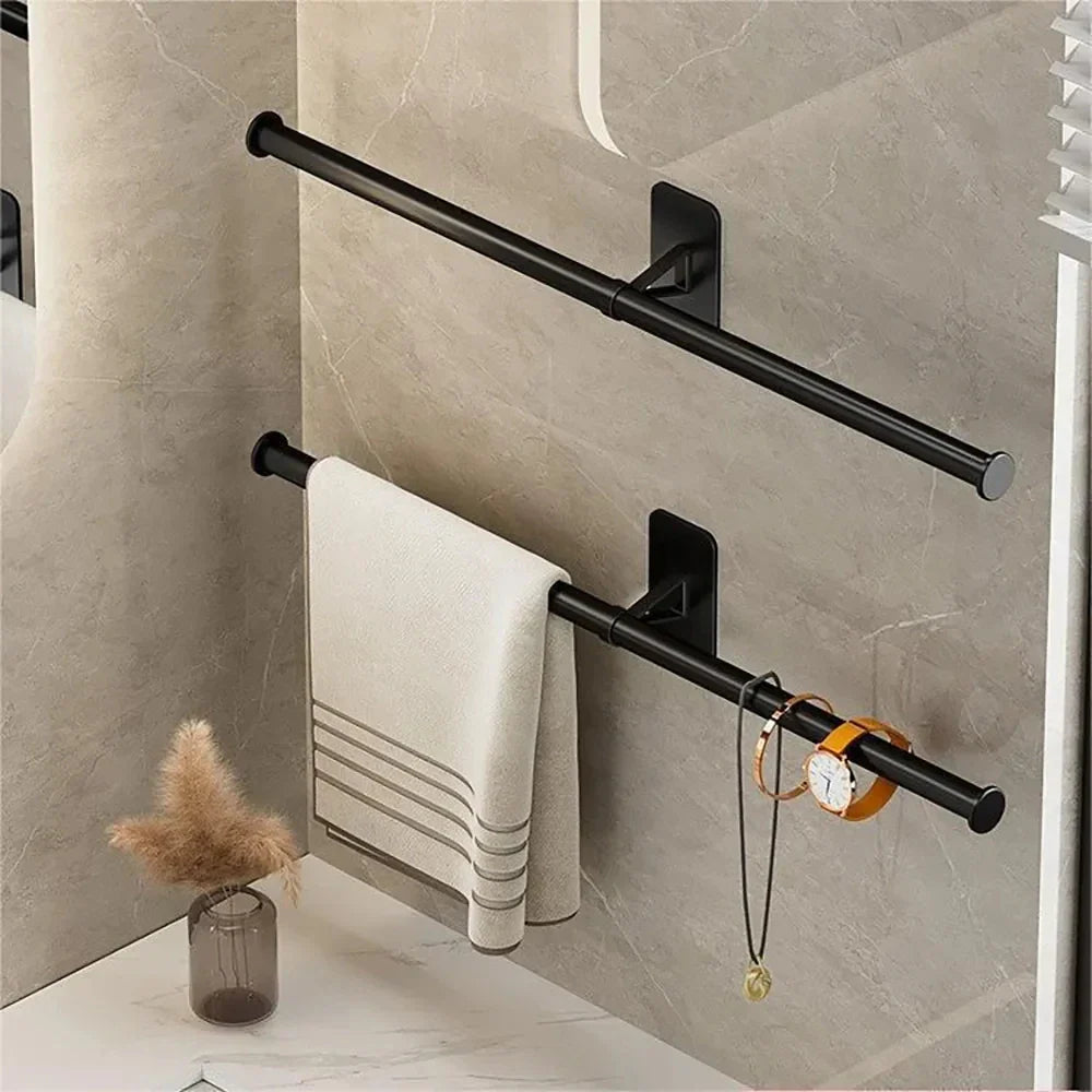 Afralia™ Self-Adhesive Towel Holder Rack for Bathroom & Washstand Organization