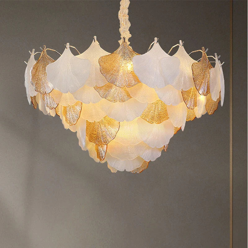 Afralia™ Crystal Chandelier Shell Lamp: Luxury Nordic Design for Living Room, Bedroom, Hall