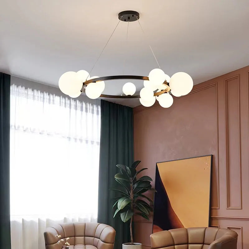 Afralia™ Nordic Glass Pendant Lights for Home Décor with Adjustable Wire and G9 Bulb
