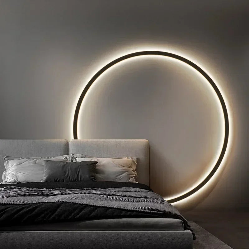 Afralia™ LED Circle Wall Lamp Indoor Decor Sconces Living Room Hotel Lights