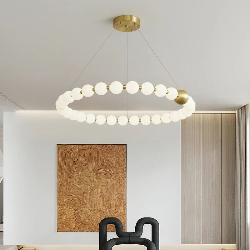Afralia™ Copper Post-Modern Living Room Chandelier | Minimalist Light Luxury for Home Décor
