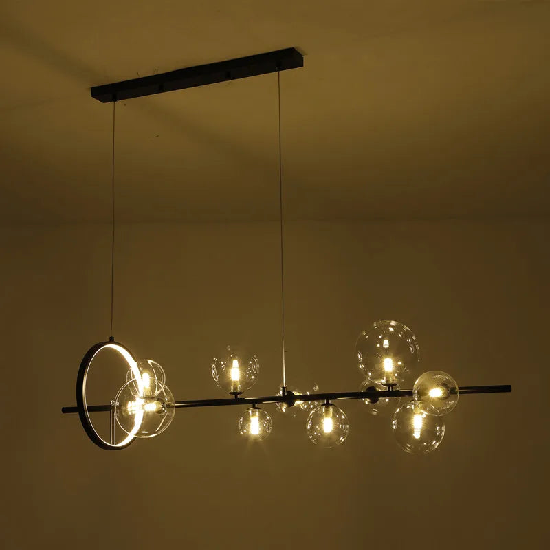 Afralia™ Nordic Glass Ball Chandelier for Home Decor and Lighting