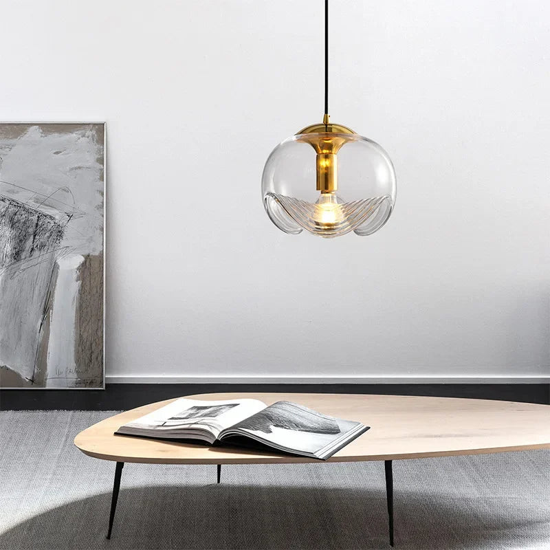 Afralia™ Nordic Style Glass Chandelier for Dining Room and Bar