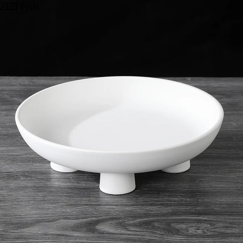 Afralia™ Ceramic Fruit Tray for Coffee Table, Living Room, Snacks, Desserts, Storage.