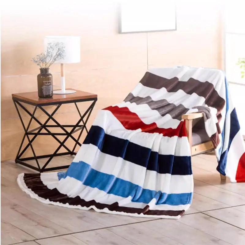 Afralia™ Floral Printed Flannel Blanket for Beds Single/Queen/King Size