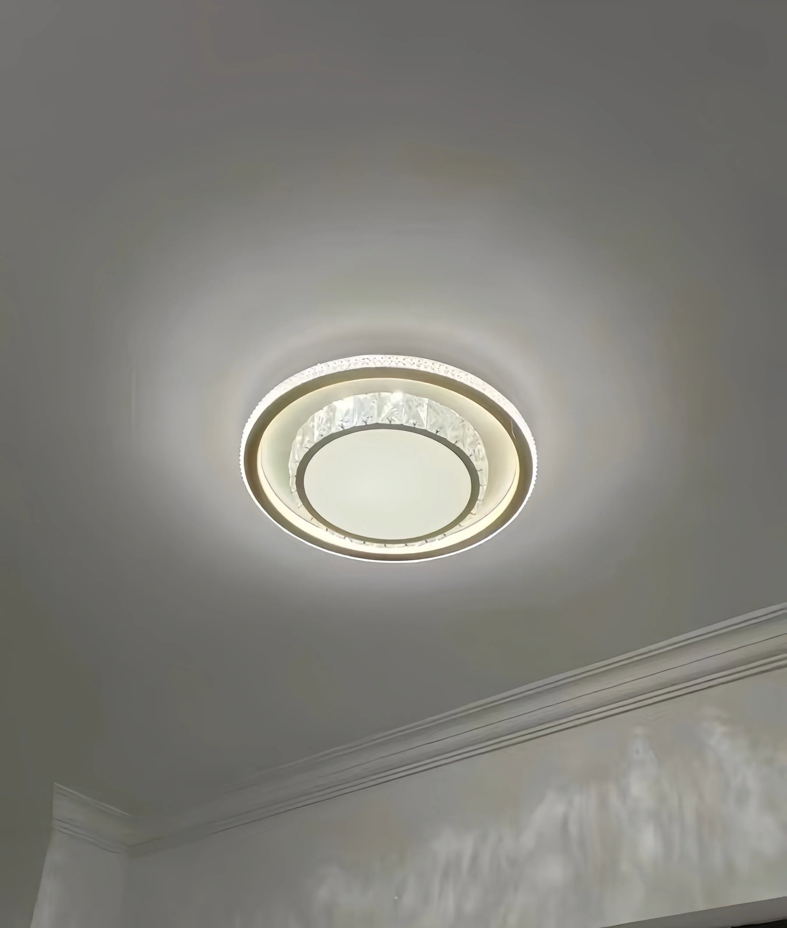 Afralia™ Crystal Luxury LED Ceiling Chandelier for Living Dining Bedroom & Salon