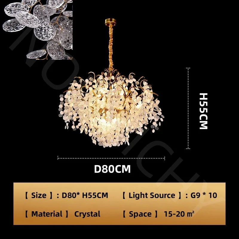 Afralia™ Crystal Branch Chandelier: Luxury Art Decor Lighting for Living Room, Bedroom, Dining Room