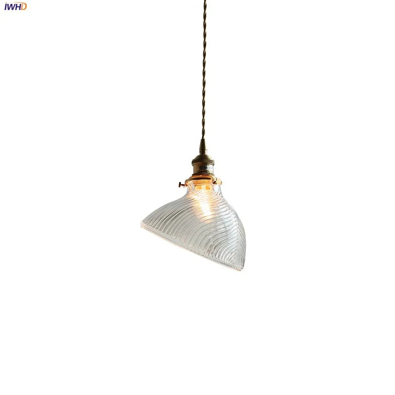 Afralia™ Clear Glass LED Pendant Light for Reading Living Dining Room