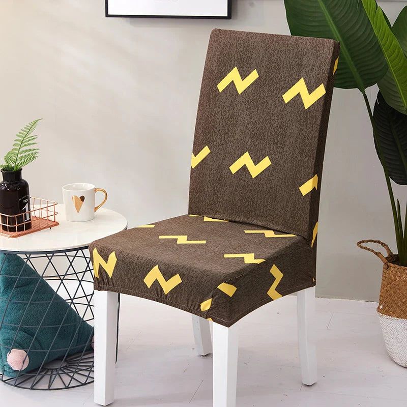 Afralia™ Stretch Print Chair Cover Slipcovers - Elastic Seat Case