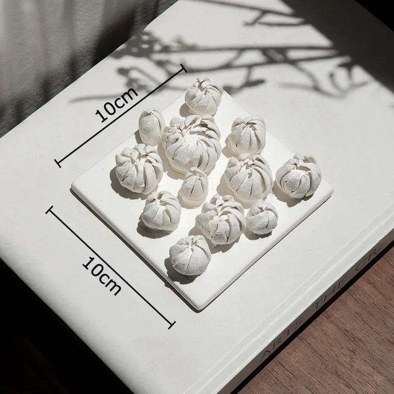 Afralia™ White Flower Wall Hanging: Artistic Living Room Decor & Floral Ornaments