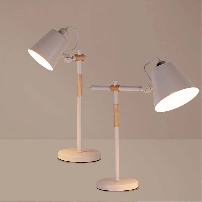 Afralia™ Adjustable Wood Desk Lamp for Children's Study, Office, Bedroom - LED Reading Light