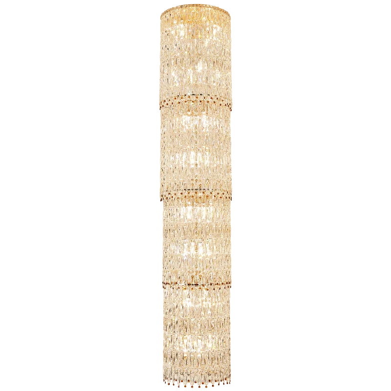 Afralia™ Sky High Crystal Chandelier Pendant Light Living Room Villa Main Light