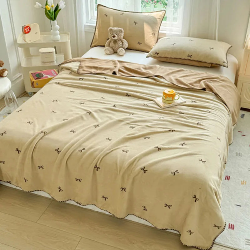 Afralia™ Cozy Coral Fleece Blanket: Perfect for Dorm, Home, or Sofa