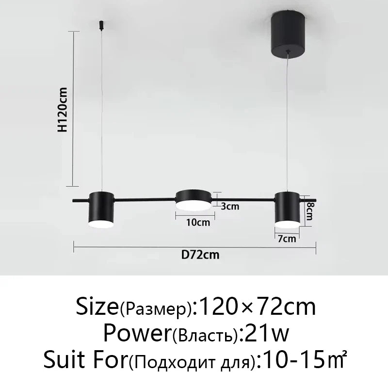 Afralia™ Dimmable LED Ceiling Chandelier for Living Room, Dining, Kitchen - Modern Hanging Light