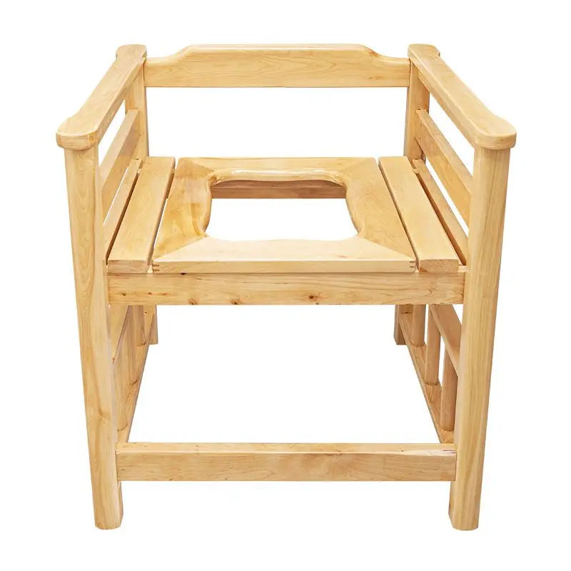 Afralia™ Solid Wood Squatting Pit Toilet Chair for Elderly, Pregnant Women, and Disabled