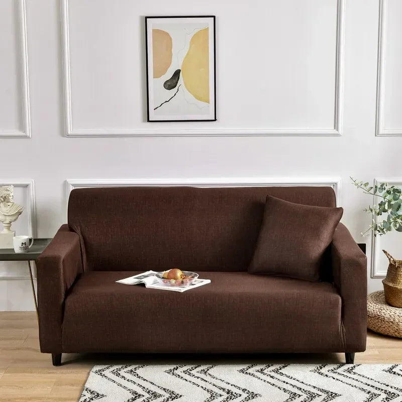 Afralia™ Colorful Block Sofa Covers: Stretchy Loveseat Sectionals, Couch, Chair Slipcover