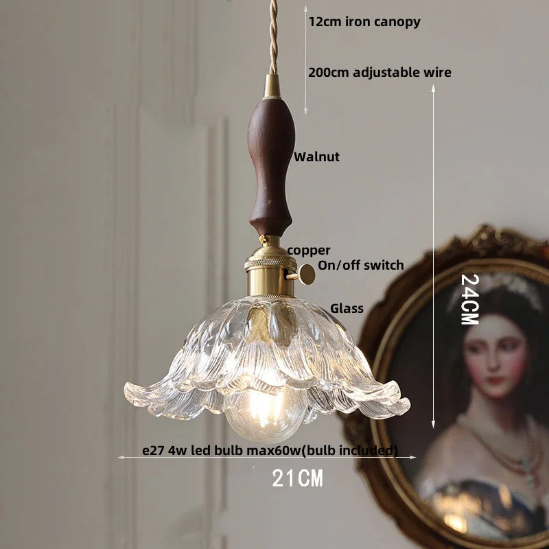 Afralia™ Clear Glass LED Pendant Lights for Home Decor and Lighting