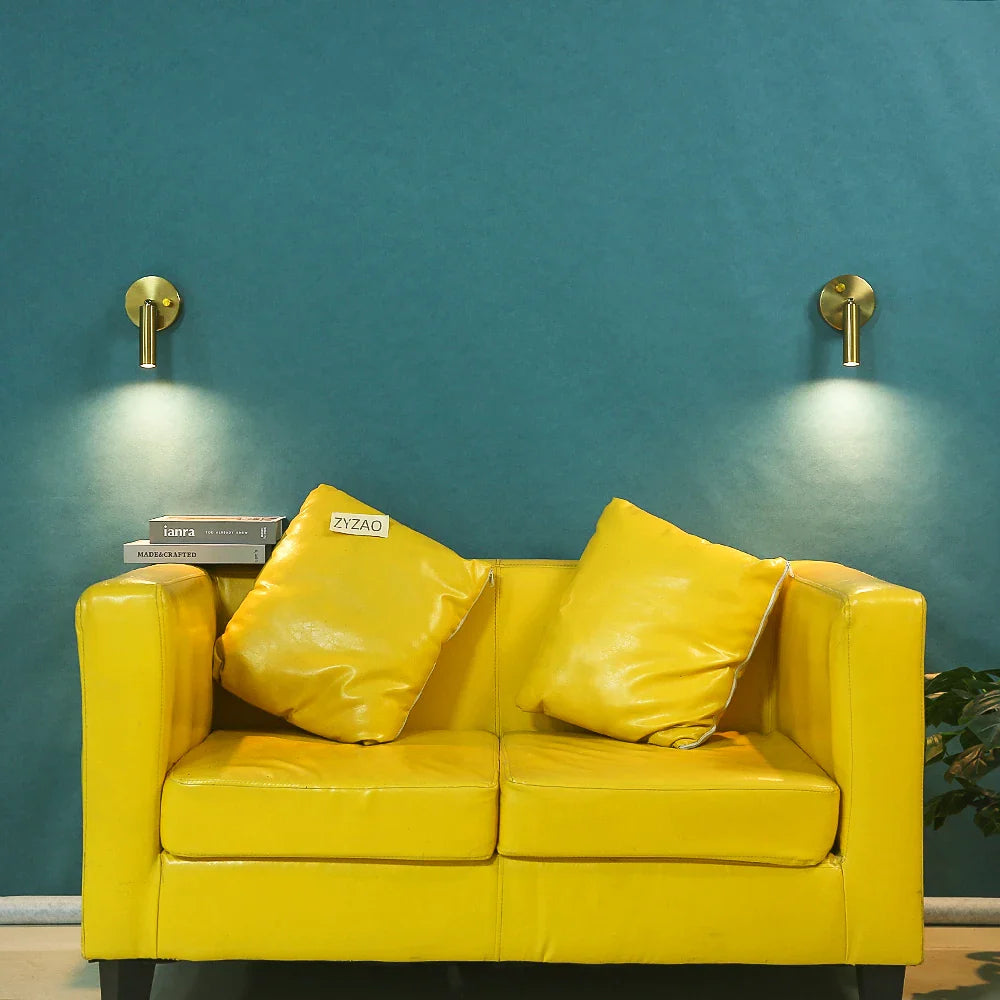 Afralia™ LED Wall Lamp: Modern Warm Light with Knob Switch for Living Room, Bedroom, Hotel