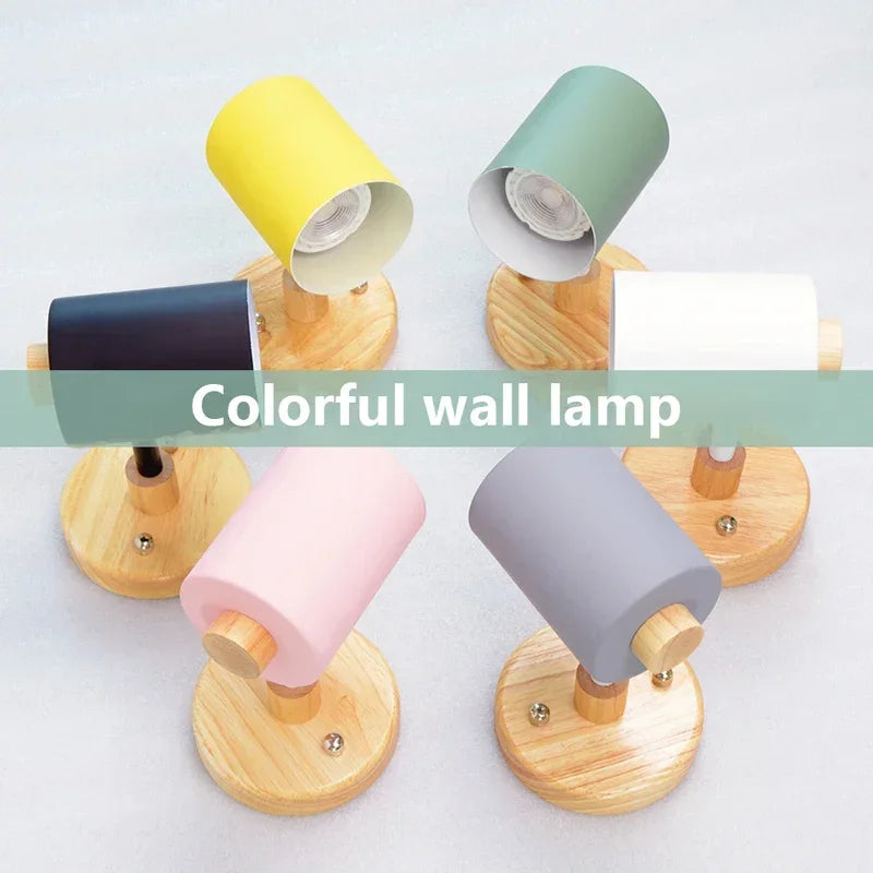 Afralia™ Nordic Wall Light - Modern Bedside Lamp with Macaron Gu10 Luster Sconce