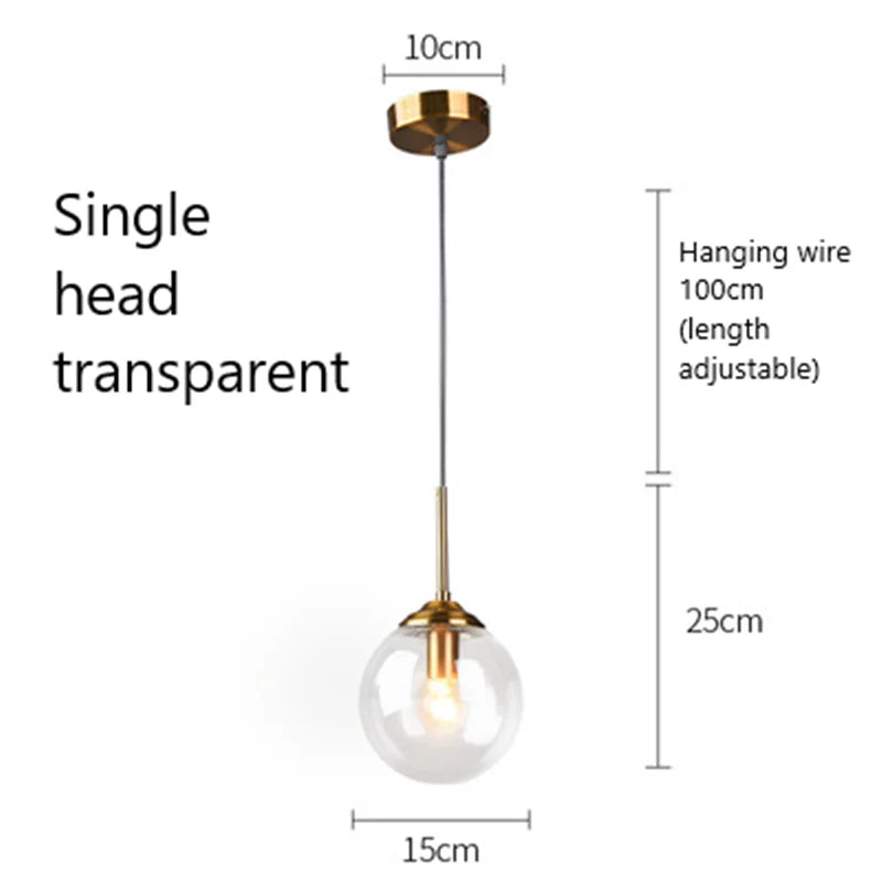 Afralia™ Glass Pendant Lights: Nordic LED Hanging Lamp for Kitchen, Dining Room, Bedroom.