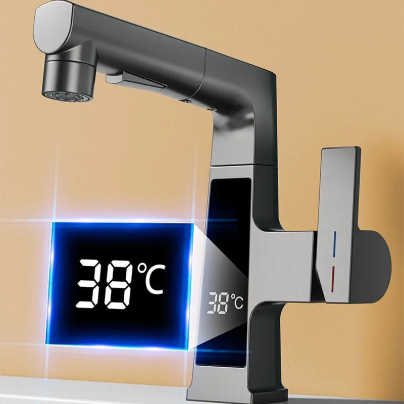 Afralia™ Smart Sensor Brass Bathroom Faucet Cold Hot Water Mixer Tap