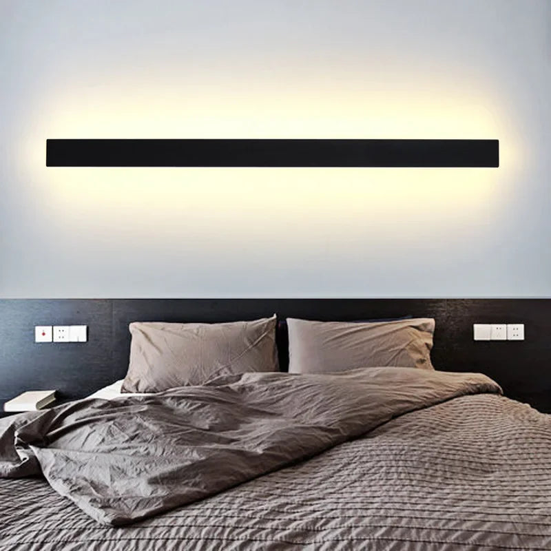 Afralia™ LED Wall Light: Stylish Home Decor for Bedroom, Living Room - Long Strip	optional