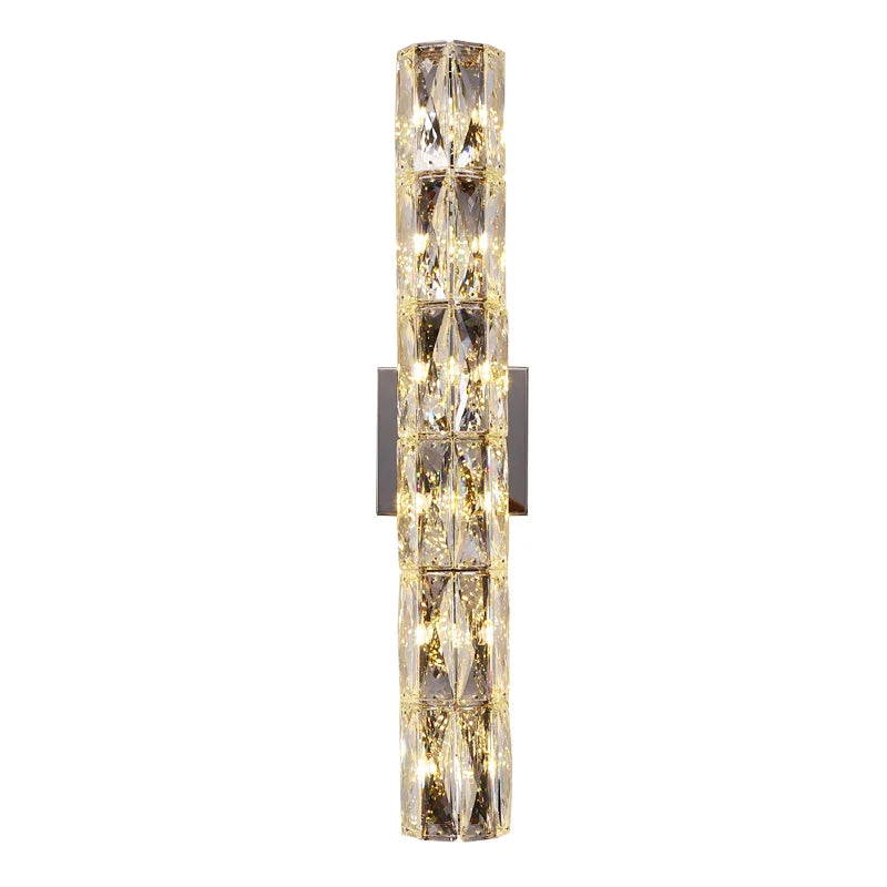 Afralia™ Crystal Deluxe Wall Sconce for Living Room Bedroom Bedside Villa - Luxury Light