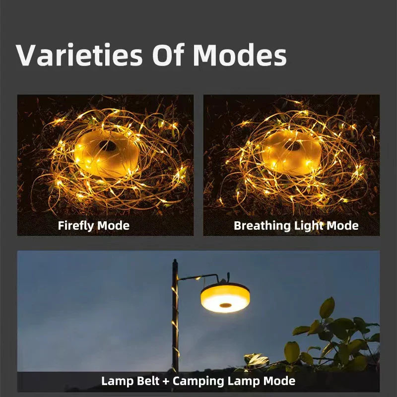 Afralia™ LED Camping Light Strip 8M Length Waterproof Outdoor Garden Decor Lamp