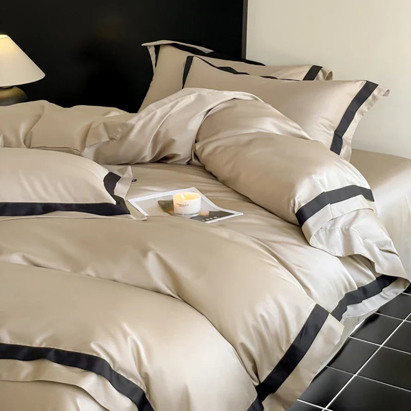 Afralia™ Luxury Long Staple Cotton Hotel Bedding Set - Queen/King Size