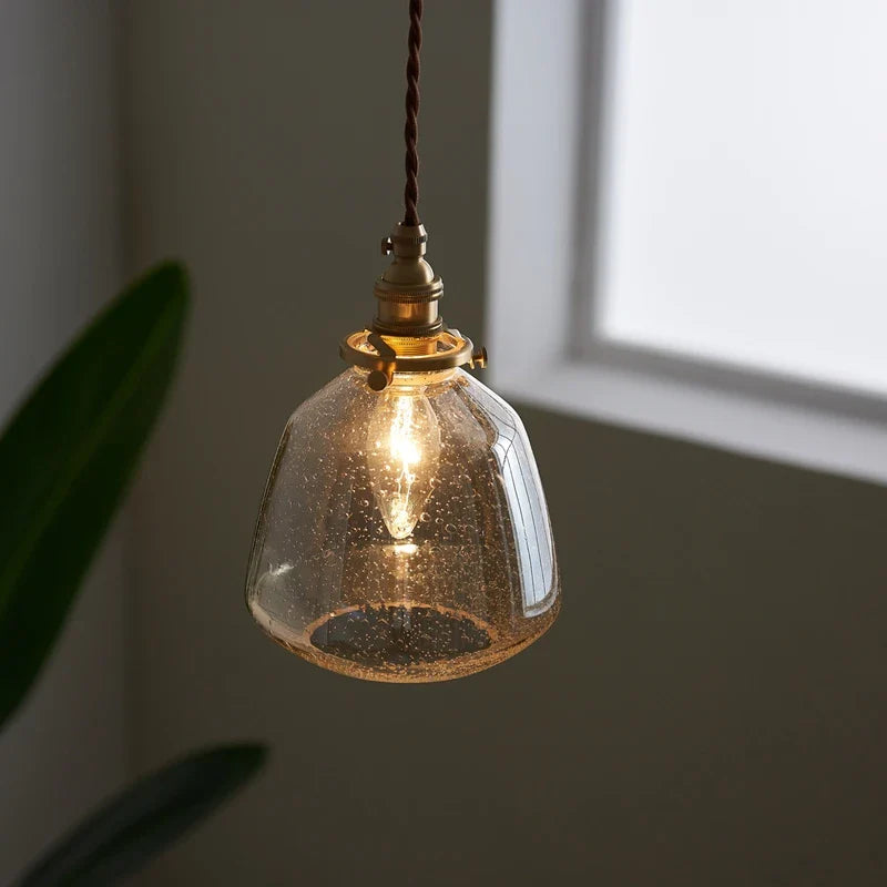 Afralia™ Glass LED Pendant Lamp for Home Indoor Lighting, Nordic Modern Hanglamp
