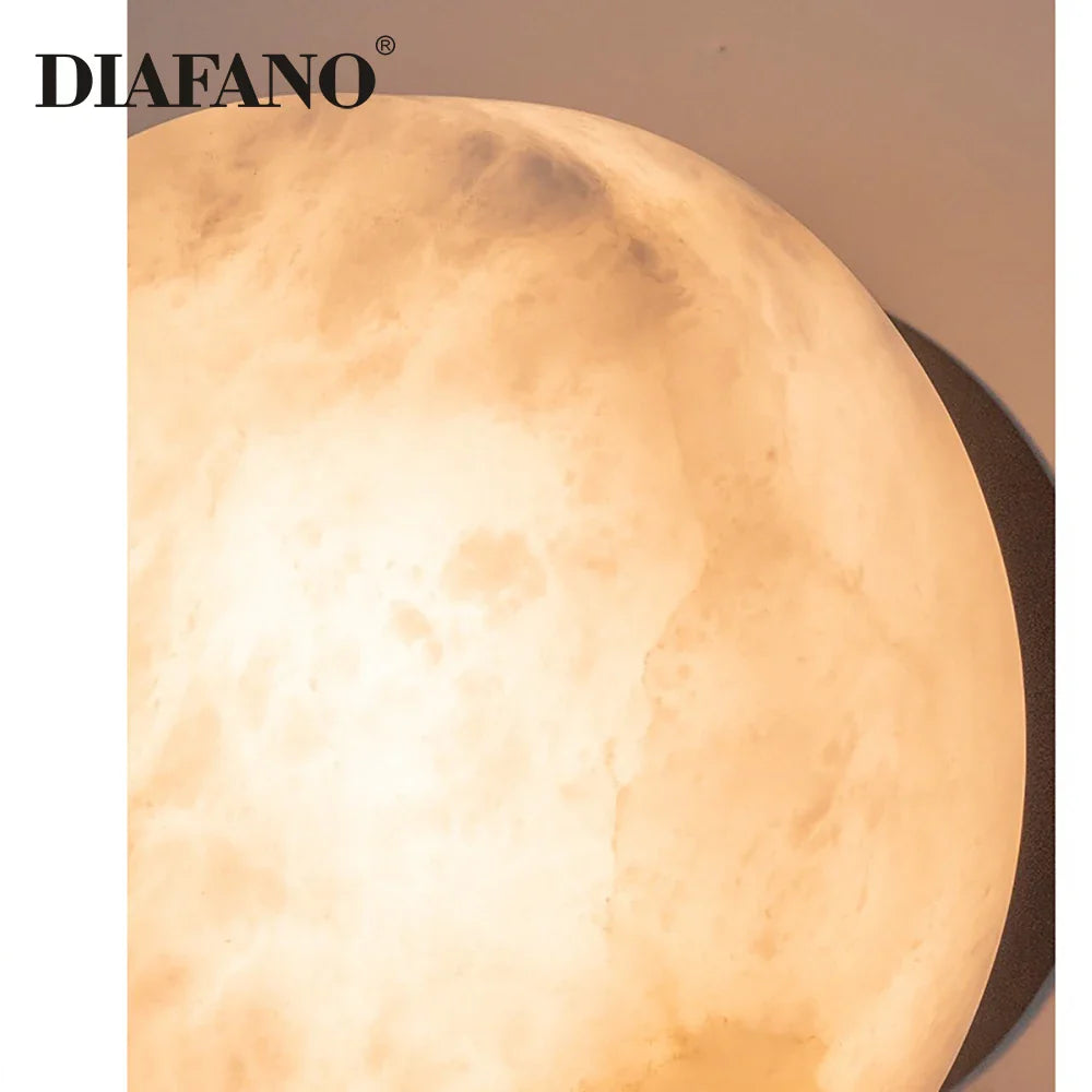 Afralia™ Marble Wall Lights Luxury Black Gold Copper LED Sconce for Living Room & Bedroom