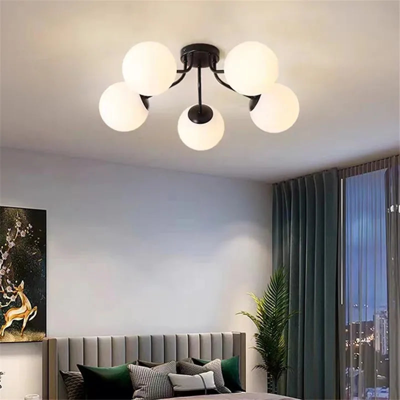 Afralia™ Bubble Glass LED Ceiling Light for Living Room Bedroom Kitchen Dining