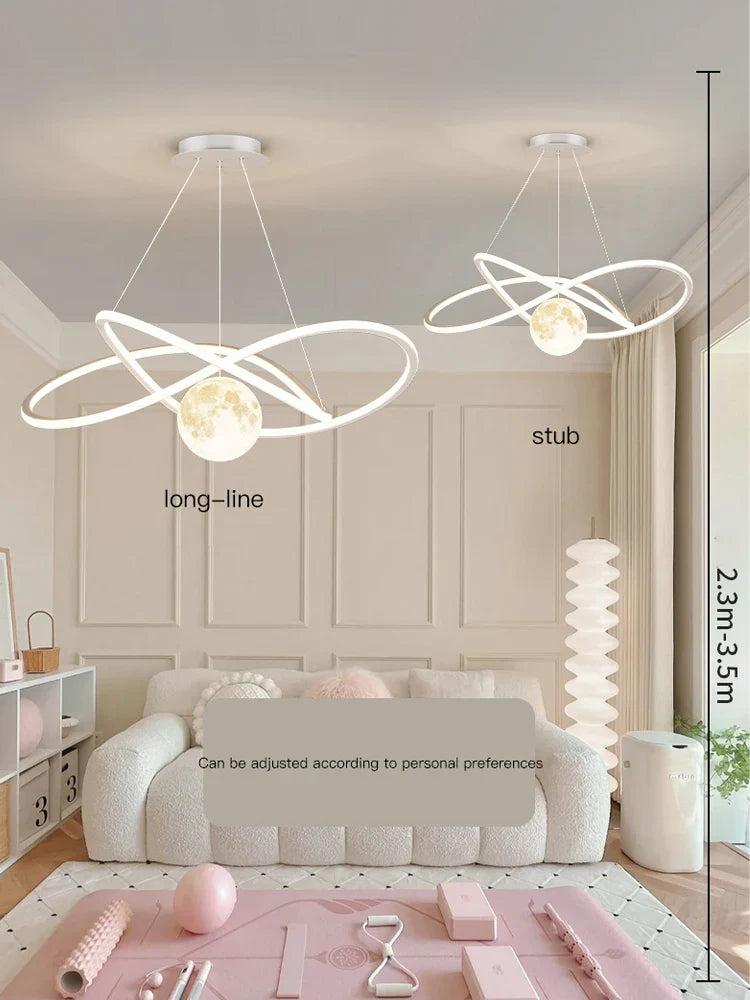 Afralia™ Minimalist Linear LED Ring Chandelier for Home Decor and Lighting