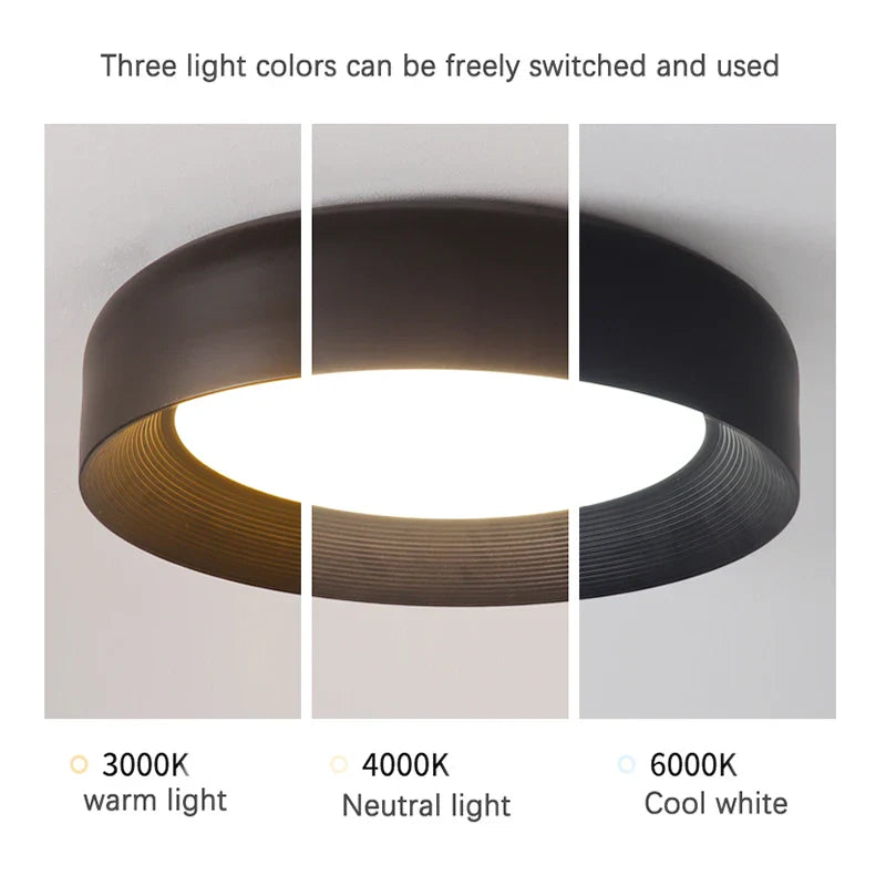 Afralia™ Nordic LED Ceiling Lamp: Modern Minimalist Black & White Light for Home Décor