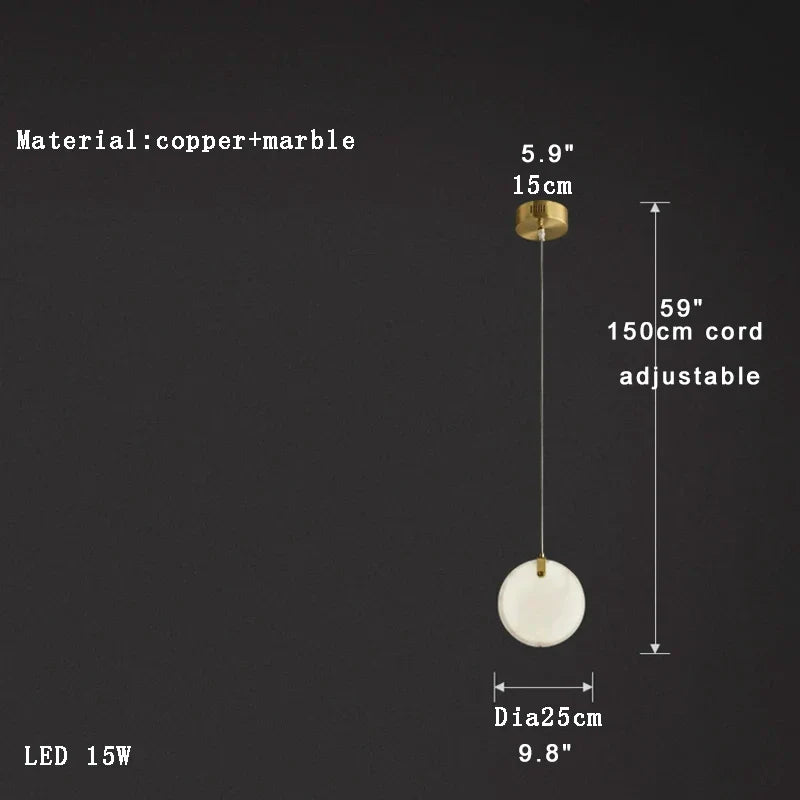 Afralia™ Marble Ball Pendant: Modern, Dimmable LED for Dining Table & Kitchen Island