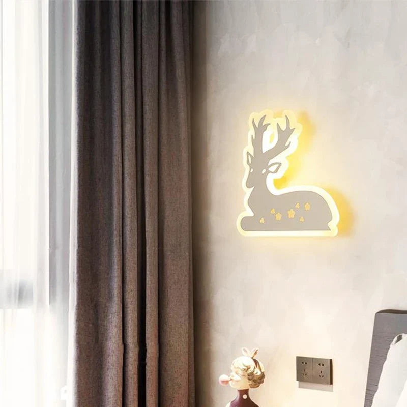 Afralia™ Kids' LED Wall Light Modern Acrylic Bedroom Sconce Decor, AC85-265V