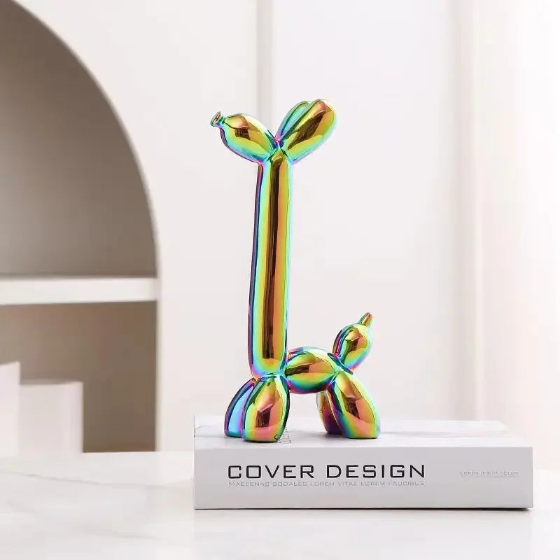 Afralia™ Abstract Ceramic Balloon Dog Sculpture for Home Office Décor