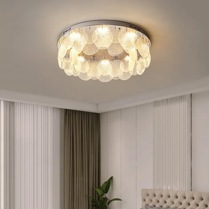 Afralia™ Modern Chrome Steel Ceiling Chandelier: Stylish LED Ceiling Lights for Living Room Décor