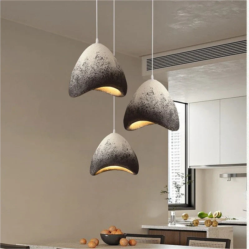 Afralia™ Nordic Wabi Sabi LED Pendant Lights for Minimalist Dining Room Decor