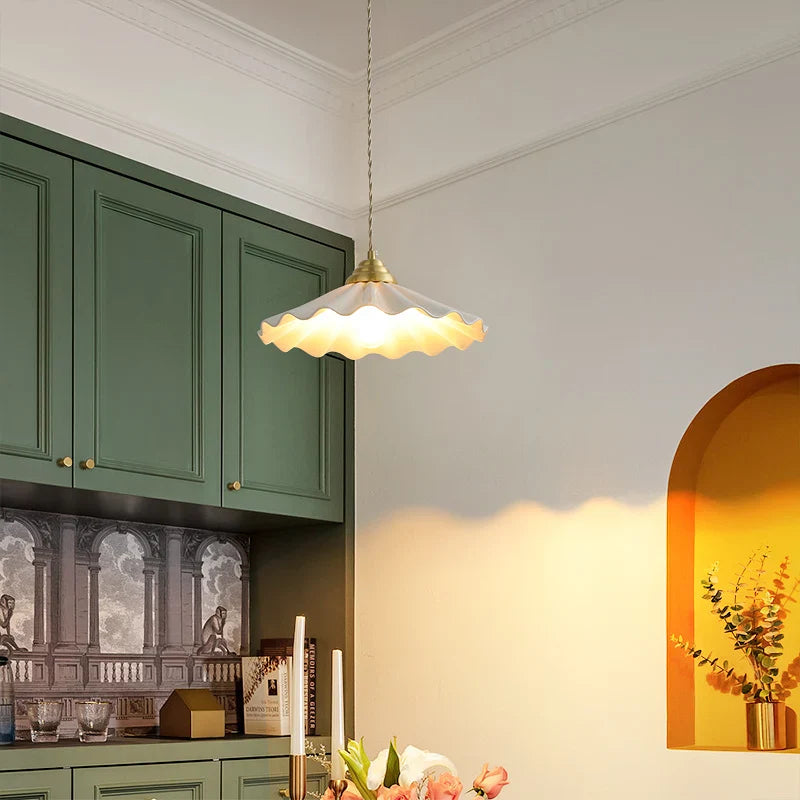 Afralia™ Ceramic LED Pendant Light: Japanese Style, Vintage Copper, 30CM.