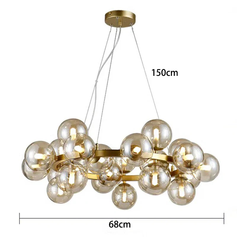 Afralia™ Modern LED Pendant Chandelier for Living Room & Dining Room Lighting