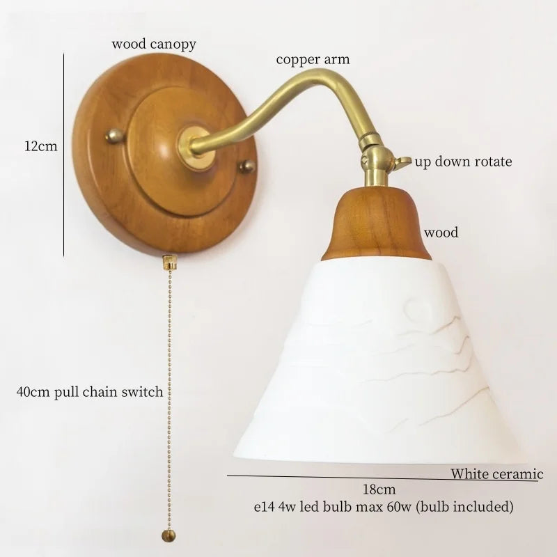 Afralia™ Glass LED Wall Lamp Vintage Style for Living Room Bedroom Loft Bathroom