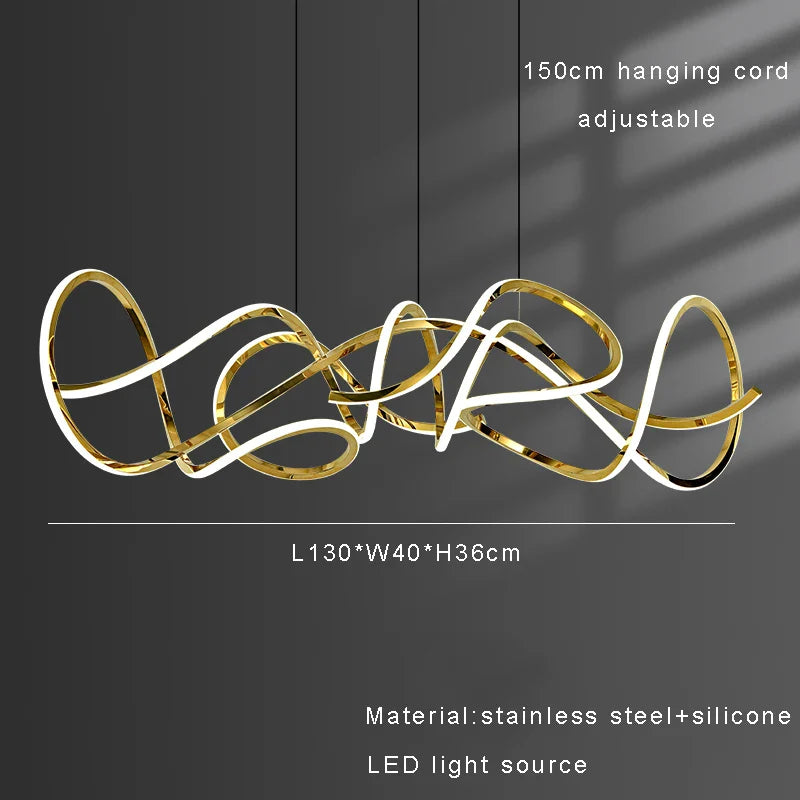 Afralia™ Stainless Steel Silicone Ceiling Chandelier - Modern Home Decor Light Fixture