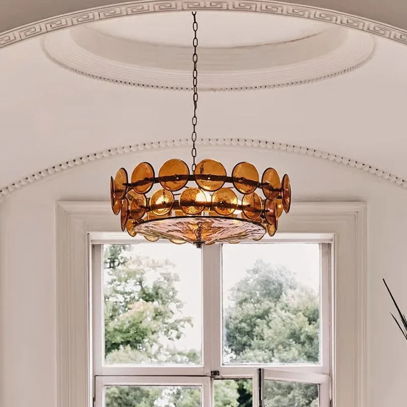 Afralia™ Glass Chandelier Pendant Lights for Luxury Living Rooms