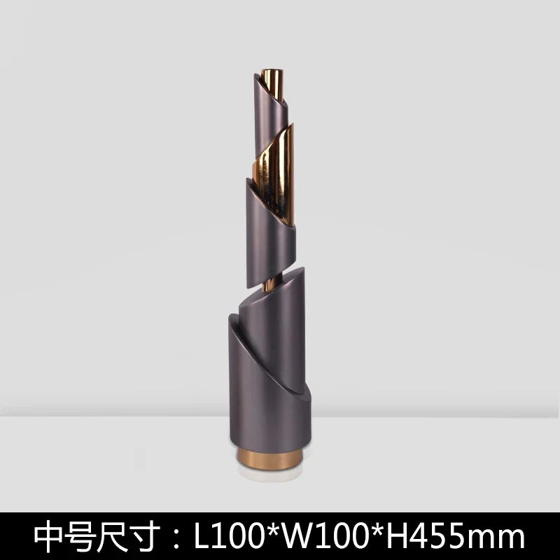 Afralia™ Geometric Helical Pipe Candle Holder for Home Decor and Centerpieces