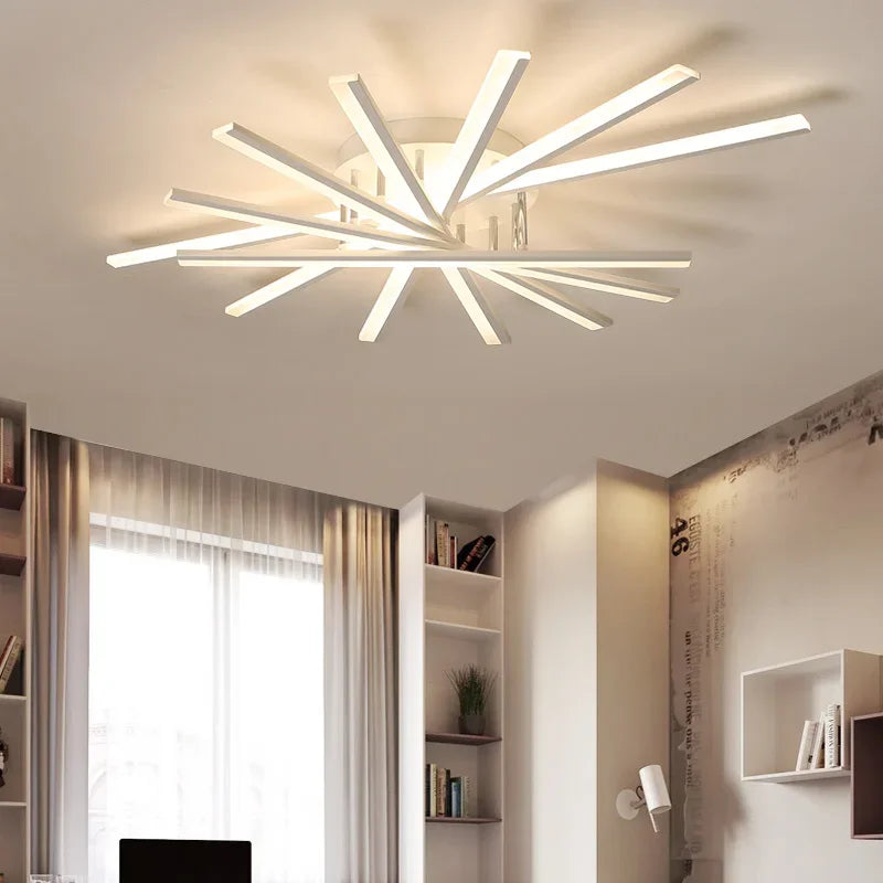 Afralia™ LED Chandelier Fan Lampshade for Living Room Bedroom Dining Study Aluminum Ceiling Lamp