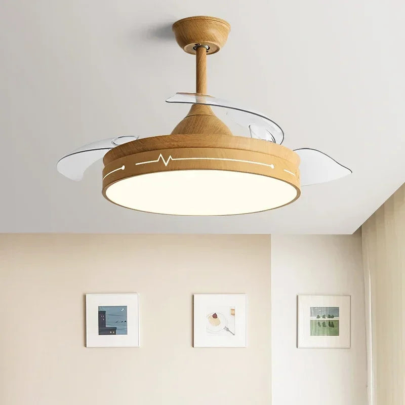 Afralia™ DC Motor Ceiling Fan Light with Control for Bedroom, Living Room & Restaurant.